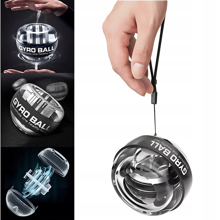 Powerball Kula Żyroskopowa Licznik LED do ćwiczeń nadgarstka Ściskacz RGB