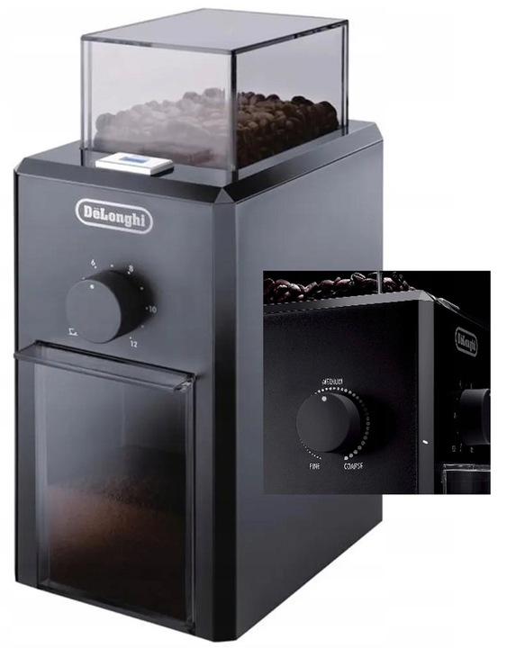 Młynek do kawy DeLonghi KG79 | Żarnowy , Regulacja Profesjonalny
