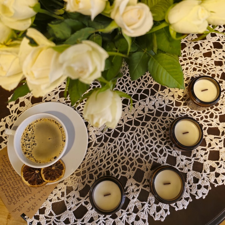 Świece Zapachowa Sojowe w Szkle, handmade, eco Zestaw 4x Świeczka 100