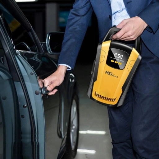 KOMPRESOR SAMOCHODOWY Pompka Sprężarka 12V LED LCD