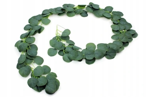 Girlanda Eukaliptus Bluszcz Sztuczne Zielone Listki Komunia Wesele 2 Metry