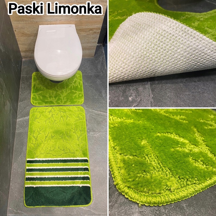 Komplet 2-częściowy dywanik łazienkowy podgumowany szybkoschnący mix wzorów