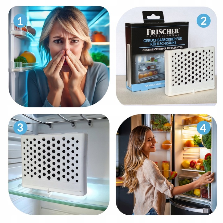 POCHŁANIACZ ZAPACHÓW DO LODÓWKI NEUTRALIZATOR DO LODÓWEK Z WĘGLEM AKTYWNYM