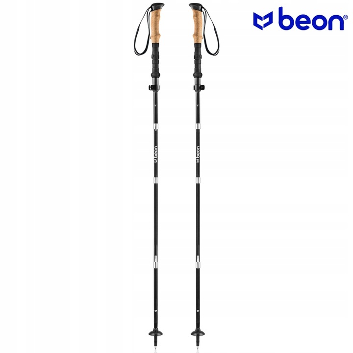 KIJE TREKKINGOWE SKŁADANE REGULOWANE KIJKI W GÓRY TURYSTYCZNE BEON FOLD