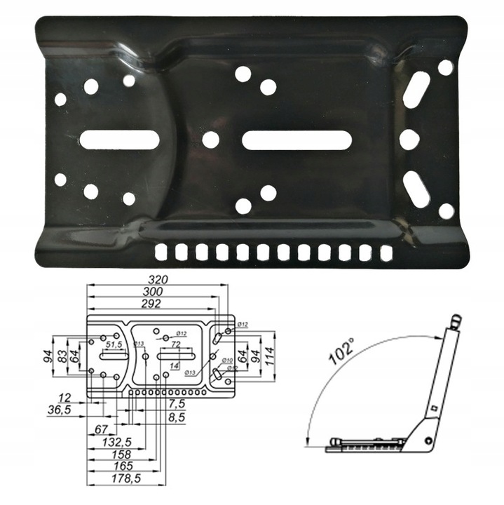 SIEDZENIE DWUCZĘŚCIOWE Z PODSTAWĄ C-330 C-360 360-3P CZARNE UNIWERSALNE URS