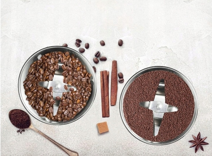 MŁYNEK DO KAWY MOCNY ELEKTRYCZNY DO MIELENIA PRZYPAWY ORZECHY ZIARNA