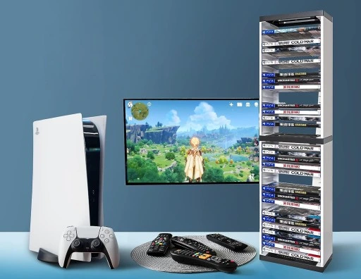 Stojak na gry Podstawka Półka na 36 gier do PS5, PS4, Xbox One, Xbox Series