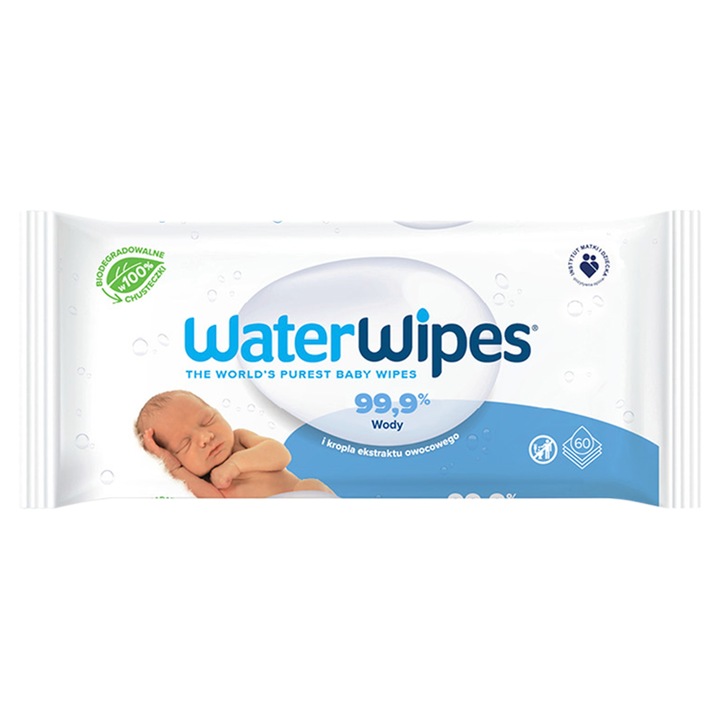 Chusteczki nawilżane 720 szt. dla Dzieci WaterWipes Bio 12 x 60 szt.