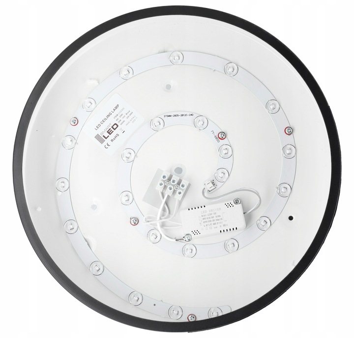 Lampa Sufitowa LED Plafon Natynkowy 30W 30CM Panel Okrągły Czarny