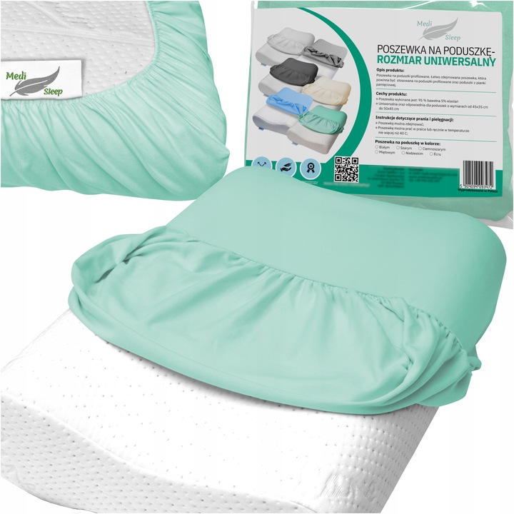 POSZEWKA NA PODUSZKĘ ORTOPEDYCZNĄ PROFILOWANĄ MEMORY UNIWERSALNA MEDI SLEEP