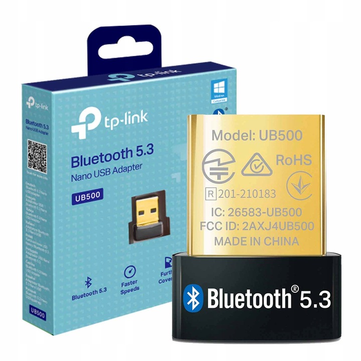 TP-Link UB500 adapter Bluetooth 5.3, nano karta sieciowa USB, dla Windows
