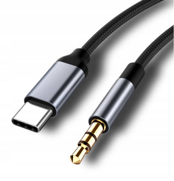 KABEL ADAPTER Przejściówka typ USB-C 3.1 mini Jack 3,5mm Audio AUX DAC 1,5m