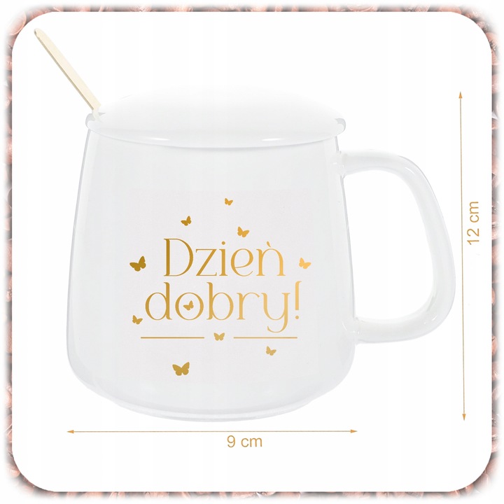 ZESTAW PREZENTOWY PODGRZEWACZ KABEL KUBEK POKRYWKA ŁYŻECZKA DO KAWY