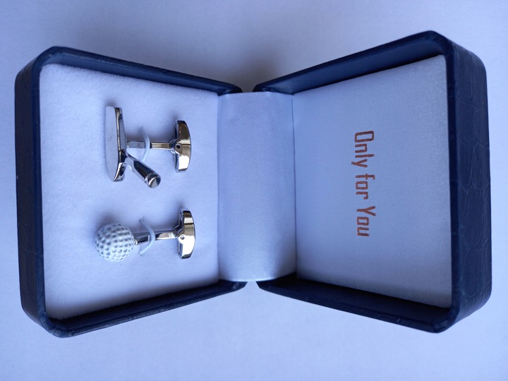 Spinki do mankietów Zestaw do Golfa Kij Putter Piłka HPC dla golfisty +Etui
