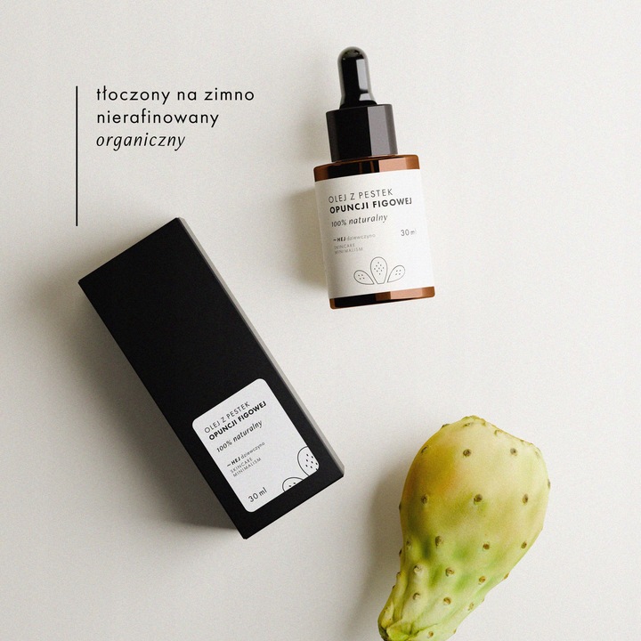~Hej dziewczyno, Olej z Opuncji Figowej, 100% BIO Organiczny, Premium, 30ml