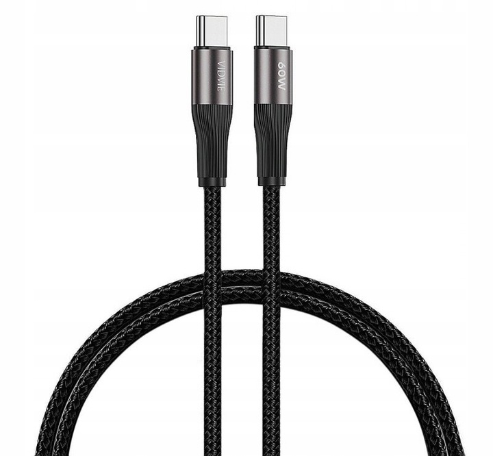 Kabel 60W Przewód Fast Charge Szybkie Ładowanie TYPE C / TYPE C - 1M