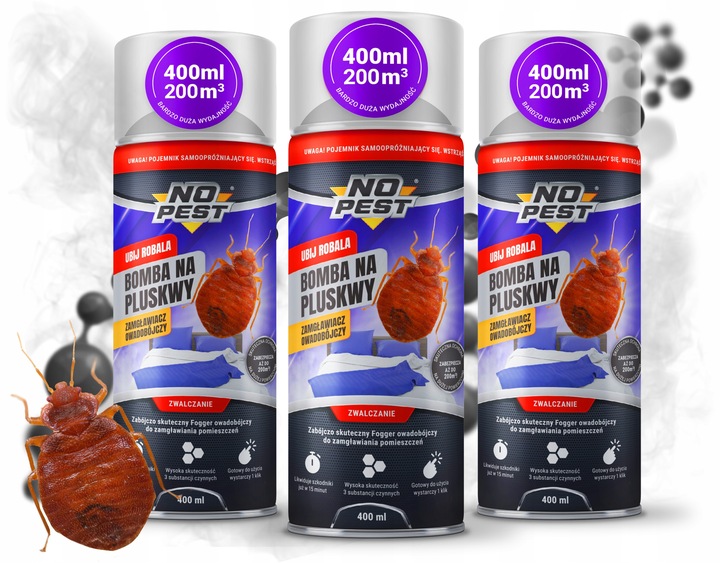 BOMBA GRANAT ZAMGŁAWIAJACY NA PLUSKWY MOCNY FOGGER ŚRODEK PREPARAT NO