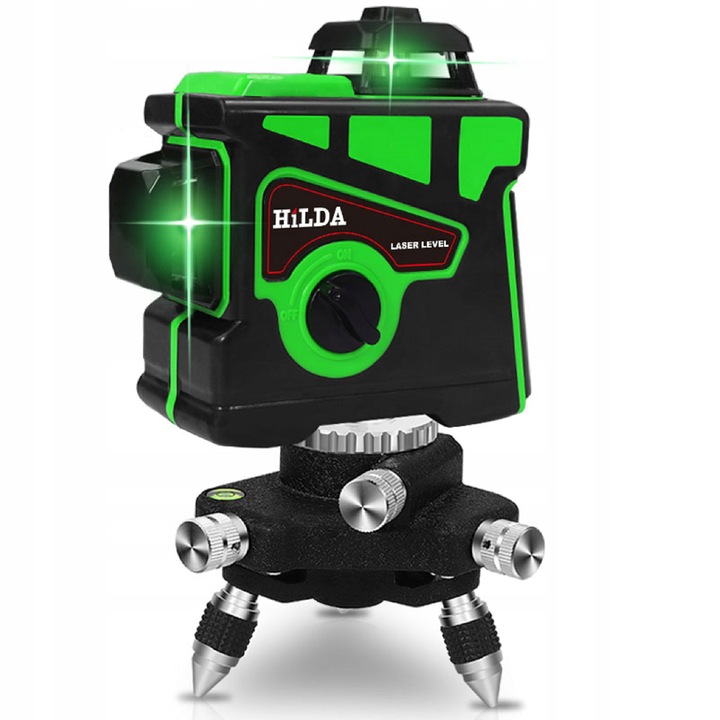 LASER KRZYŻOWY HILDA POZIOMICA 12 linii STATYW AKU