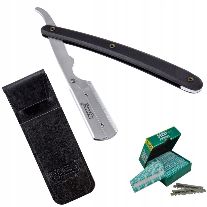 Klasyczna Brzytwa Do Golenia Brody Na Żyletki + 100 Żyletek Derby +