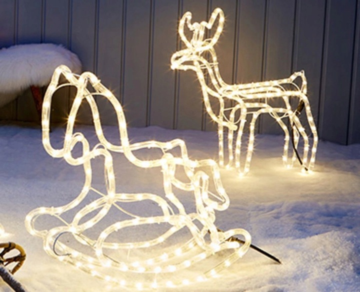 3D FIGURA ŚWIĄTECZNA GWIAZDA LED OZDOBA 53cm