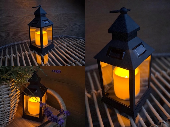 Lampion do Stroika na Grób ZNICZ SOLARNY lampa latarenka LED SOLAR Cmentarz