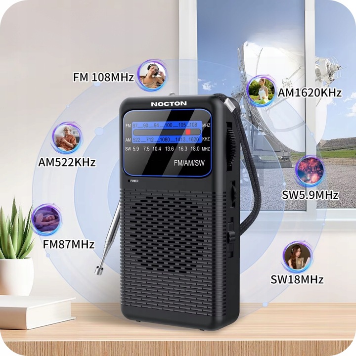 RADIO NA BATERIE MINI FM AM SW LATARKA TURYSTYCZNE KIESZONKOWE