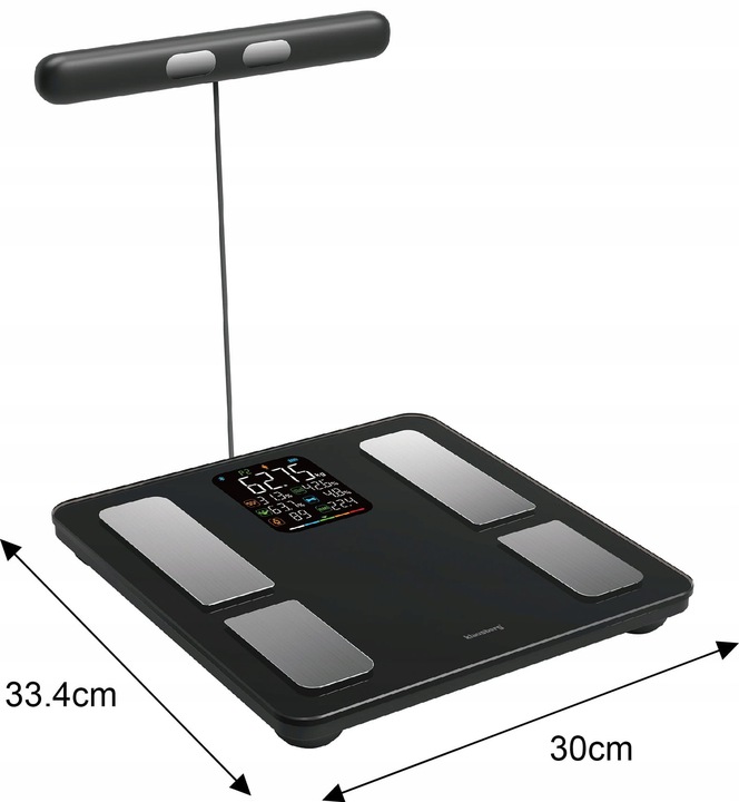 Waga łazienkowa z uchwytem, elektroniczna, precyzyjna skład ciała,