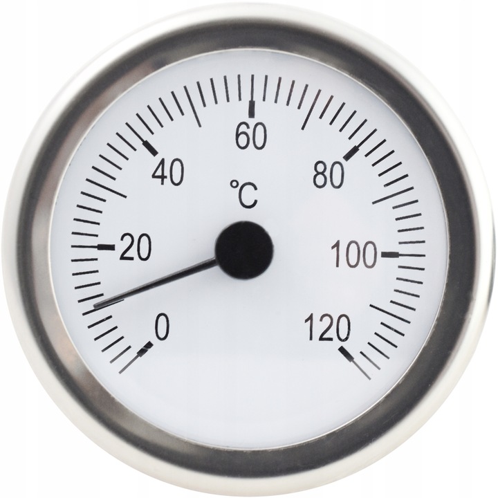 TERMOMETR TARCZOWY z kapilarą okrągły sonda 0-120