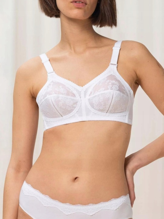 Biustonosz miękki bez fiszbin stanik wygodny biały Triumph Doreen 85D