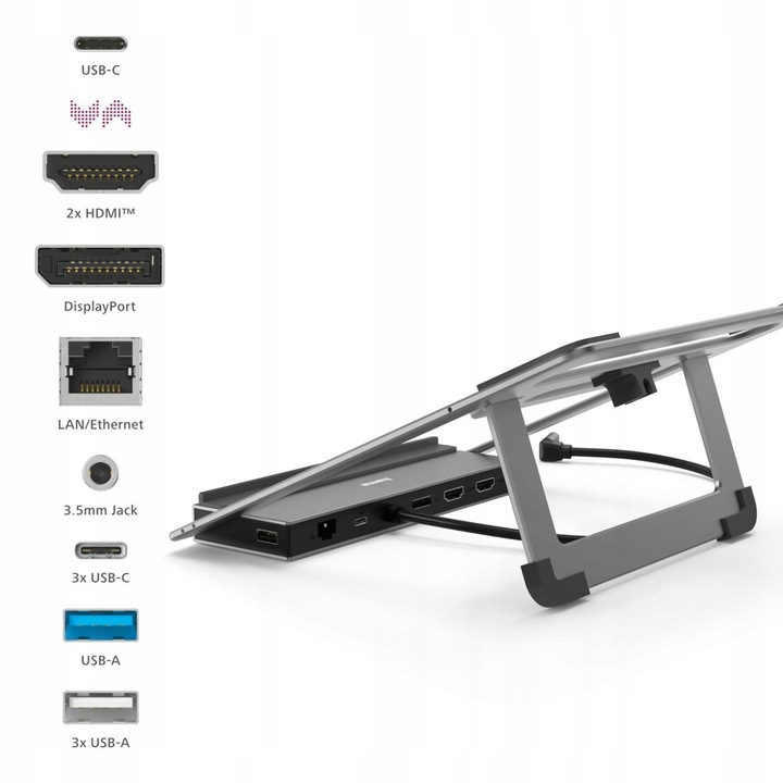 Hama STACJA DOKUJĄCA 12 portów 100W MST USB 3.2