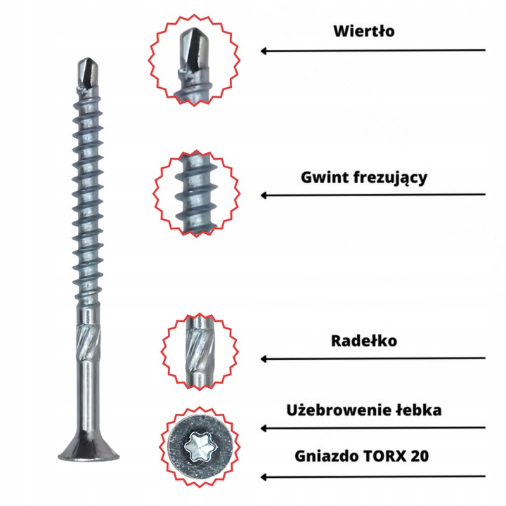 WKRĘT KONFIRMAT DO PŁYTY MEBLOWEJ I DREWNA SAMOWIERCĄCY 4x50 - 200