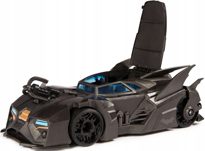 DC COMICS POJAZD BATMOBILE Z WYRZUTNIĄ + FIGURKA LALKA BATMAN 10 CM ZESTAW