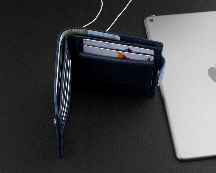 KOCHMANSKI skórzany portfel męski mały cieńki slim