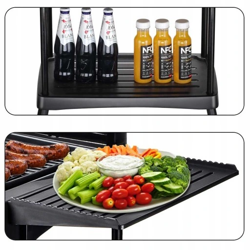 DUŻY GRILL ELEKTRYCZNY OGRODOWY STOJĄCY 2000W 2w1