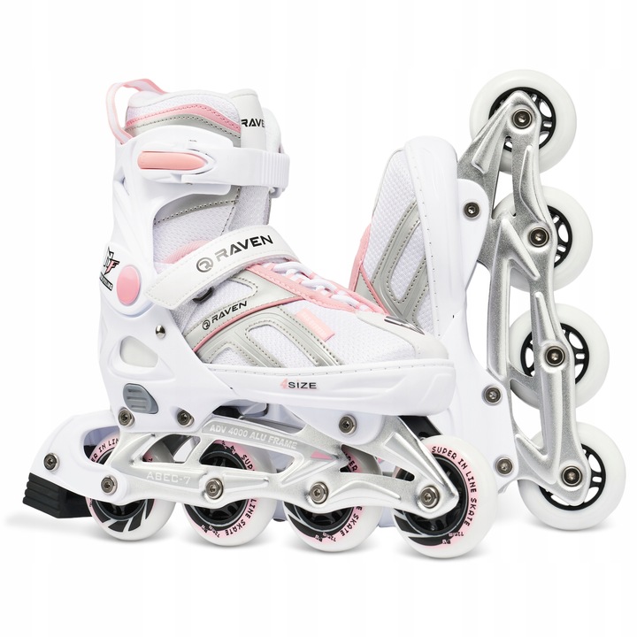Rolki Regulowane RAVEN Pulse White/Pink 37-40