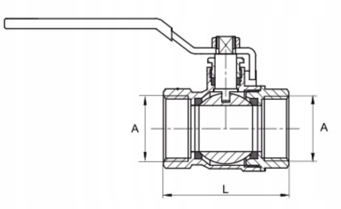 ZAWÓR KULOWY KUREK Ø 1'' CAL WW DN25 DŁAWIK RĄCZKA MOSIĘŻNY SOLIDNY