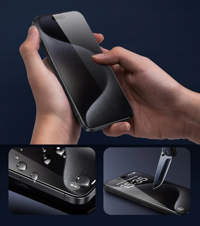 HOFI OCHRONNE SZKŁO HARTOWANE NA EKRAN DO ETUI 0.3MM 9H DO IPHONE 16 PRO