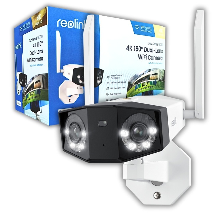 Kamera zewnętrzna IP WiFi Reolink W730 8Mp 4K UHD Panorama 180°ANALITYKA AI