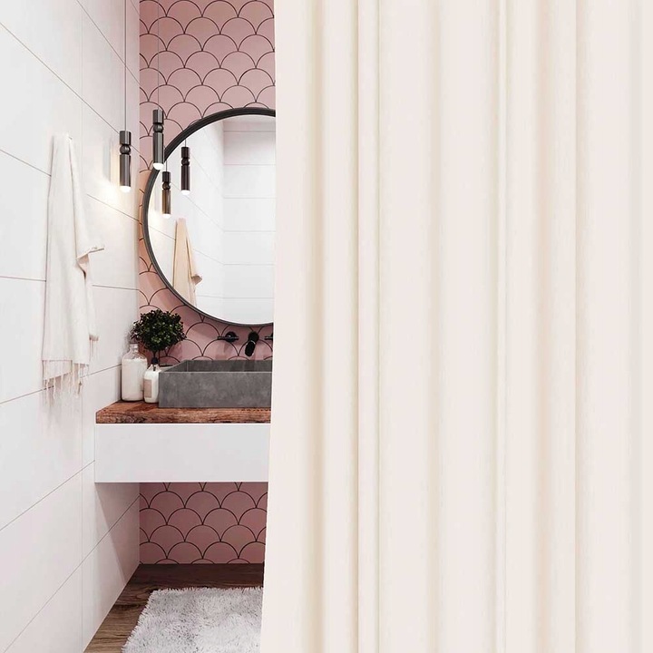 ZASŁONKA PRYSZNICOWA KOTARA NAD WANNĘ JASNA ERCU WYTRZYMAŁA POLIESTER MODNA