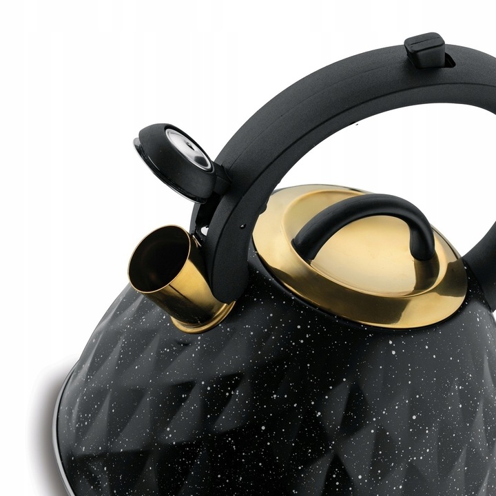 CZAJNIK na GAZ INDUKCJA Czarny z Gwizdkiem Konighoffer Etna Marble 3 l