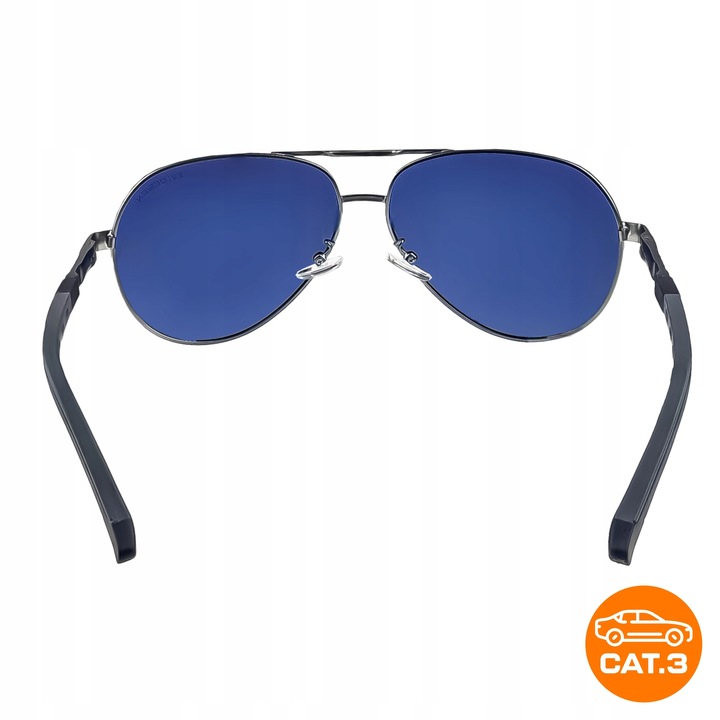 OKULARY PRZECIWSŁONECZNE męskie AVIATOR POLARYZACYJNE PILOTKI UV400 +