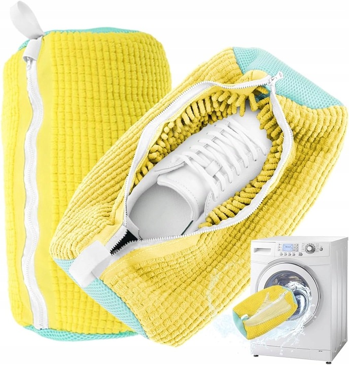 Worek do prania butów do prania źółty z mikrofibrą