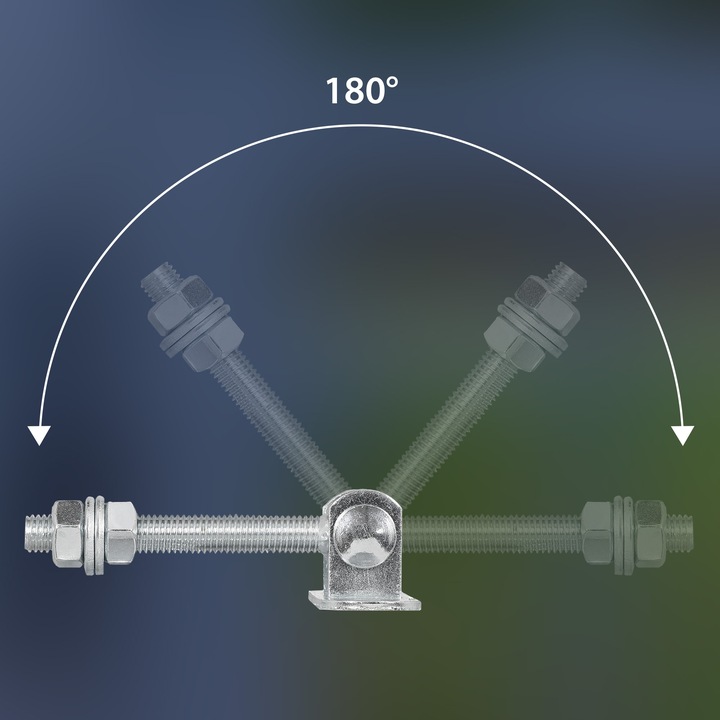 ZAWIAS BRAMOWY WKRĘCANY REGULOWANY M16 MM 2 OTWORY DO BRAM FURTEK 2
