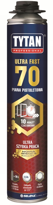 Tytan Ultra Fast 70 Szybka Piana Montażowa 860ml