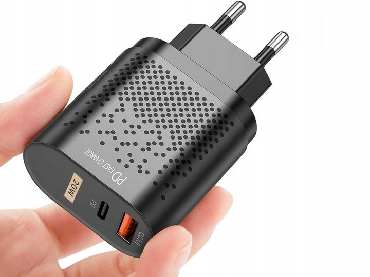 SZYBKA ŁADOWARKA QC USB QUICK CHARGE 3.0 USB-C PD 20W MOCNA TYP C ZASILACZ