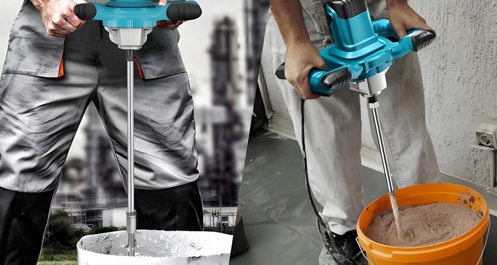 MIESZADŁO DO KLEJU BETONU FARB ELEKTRYCZNE 2600W 2x MIESZALNIK