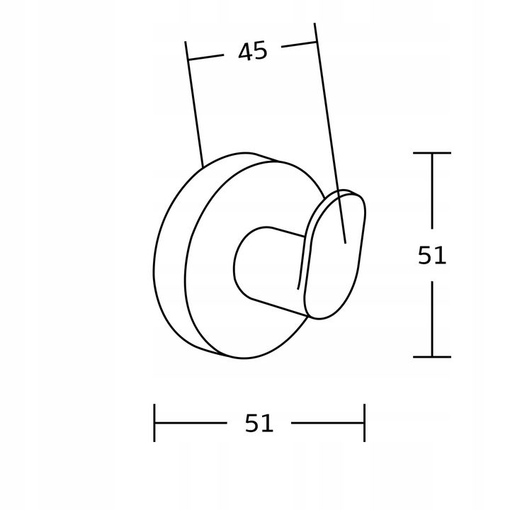MEXEN TIBER POJEDYNCZY HACZYK NA RĘCZNIKI CZARNY