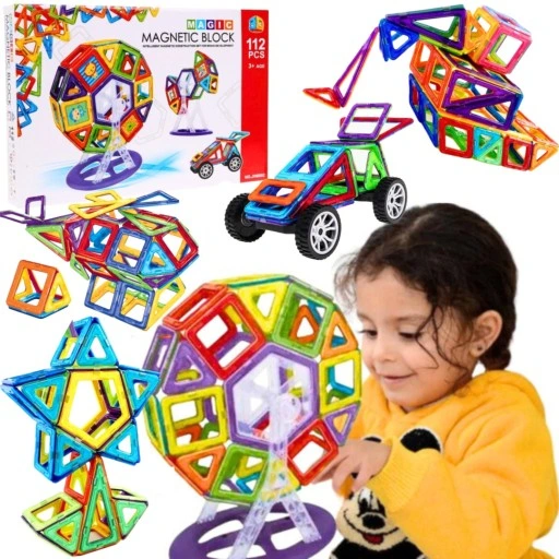 KLOCKI MAGNETYCZNE KONSTRUKCYJNE DUŻE PANELE 3D