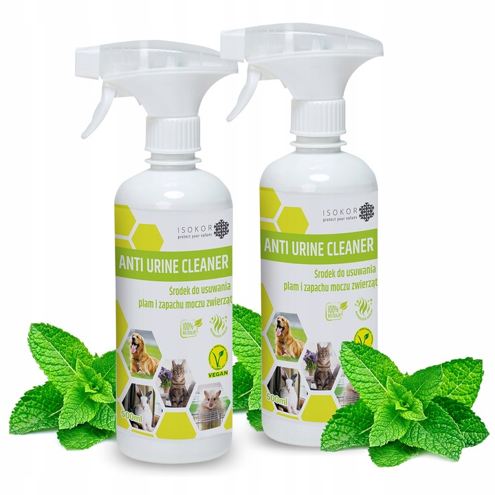 NEUTRALIZATOR ZAPACHU MOCZU KOTA ISOKOR 2 x 500ml ANTI URINE CLEANER