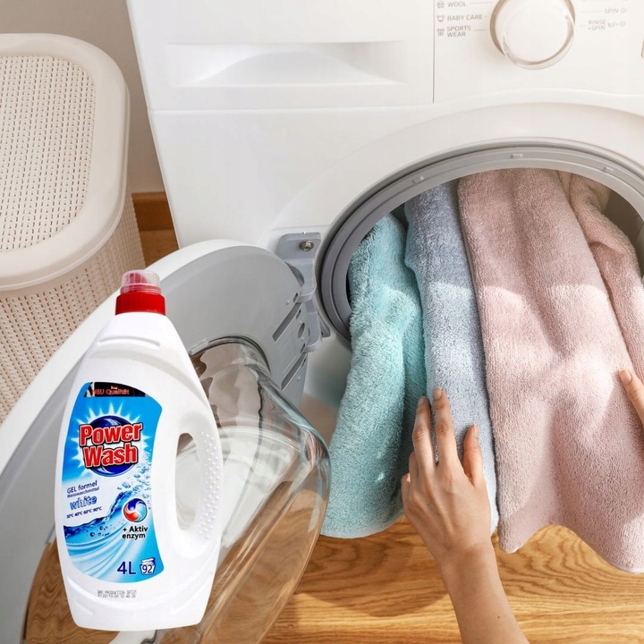 NIEMIECKI ŻEL DO PRANIA BIAŁEGO TKANIN POWER WASH WHITE 4 L